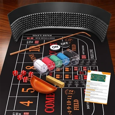 Ensemble de jeu de table de Craps, tapis de disposition de 35 × 70 pouces